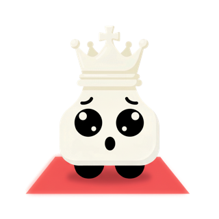 Surprised king on a red mountain